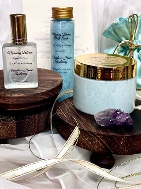 Morning Bloom Bath Set by - Light Blue